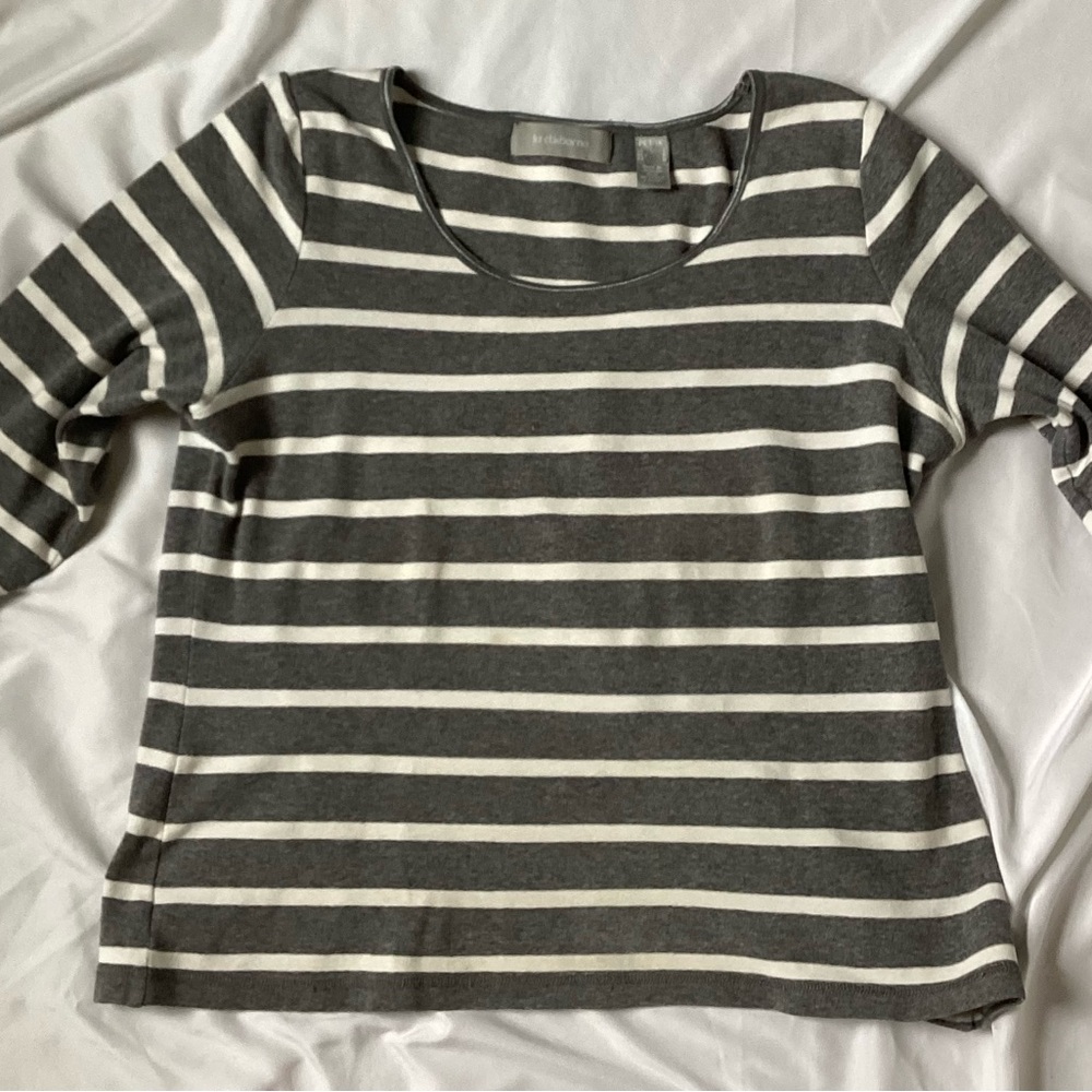 Liz Claiborne Ladies Stripe Pullover Top Size PL